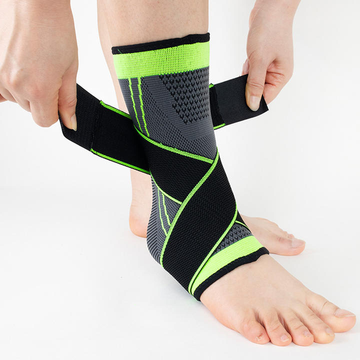 Unisex Magic Tape Band Compression Ankle Guard Anti-Sprain Wrap Protec Ankle Brace With Strap China Factory Supply