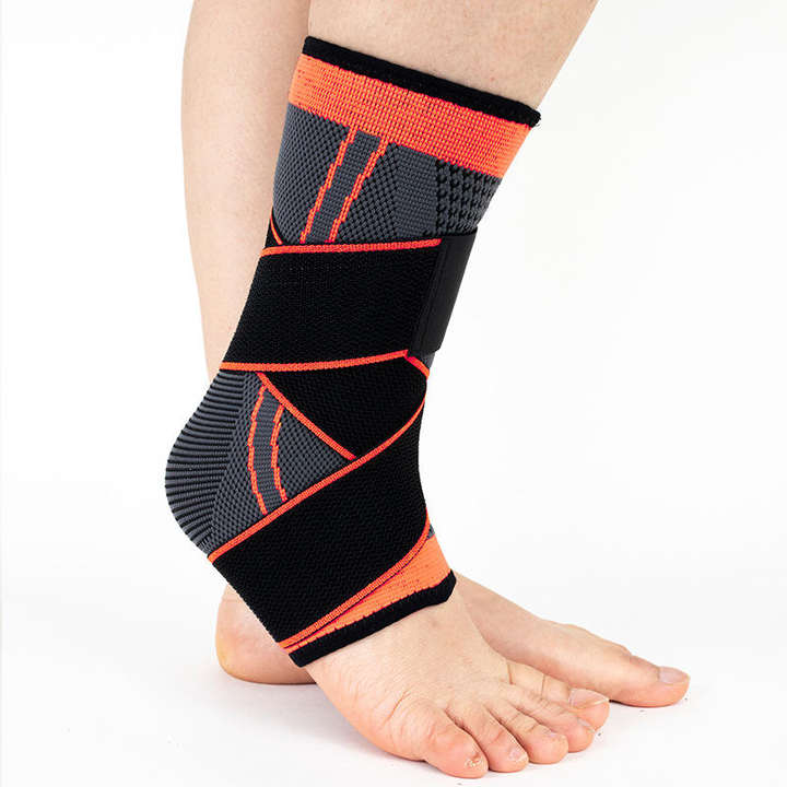 Unisex Magic Tape Band Compression Ankle Guard Anti-Sprain Wrap Protec Ankle Brace With Strap China Factory Supply