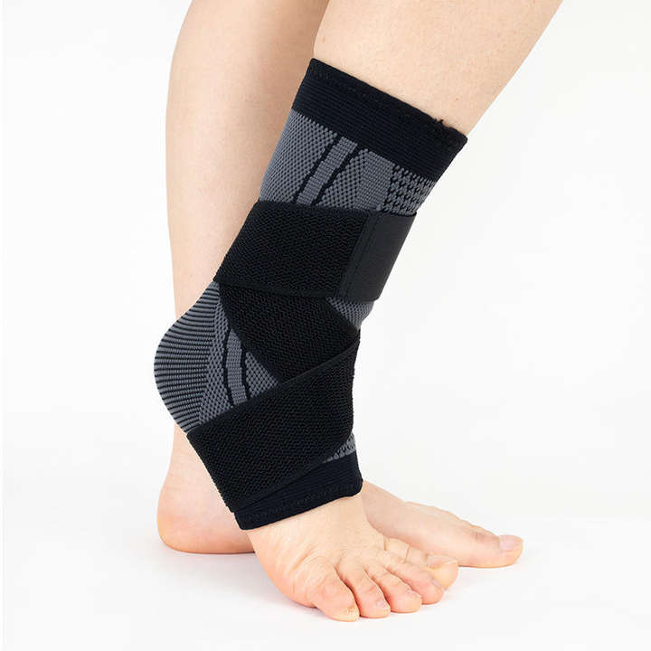 Unisex Magic Tape Band Compression Ankle Guard Anti-Sprain Wrap Protec Ankle Brace With Strap China Factory Supply