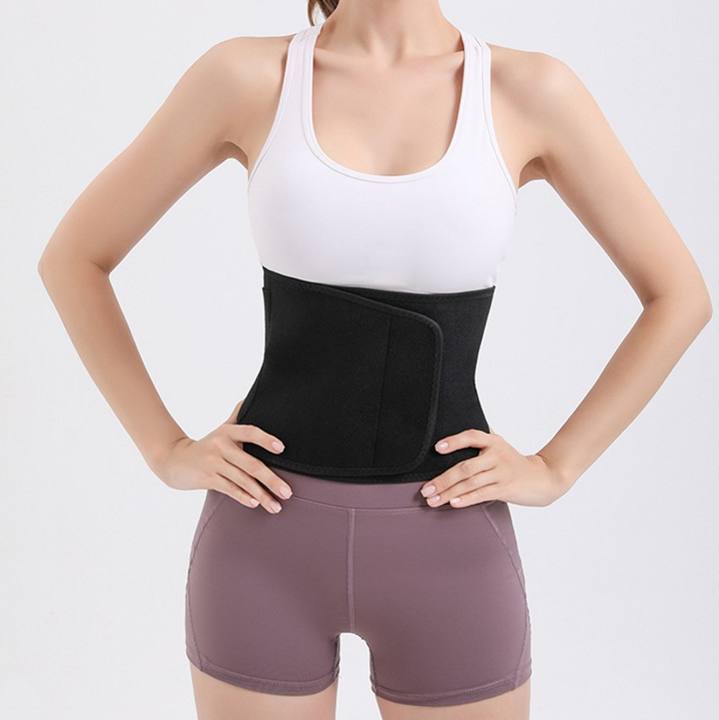 Unisex Neoprene Waist Trainer Belt  Elastic Fabric Waist Trimmer with silver coated Sweat Lining For Body Slimming