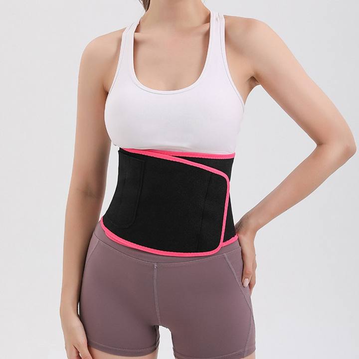 Unisex Neoprene Waist Trainer Belt  Elastic Fabric Waist Trimmer with silver coated Sweat Lining For Body Slimming