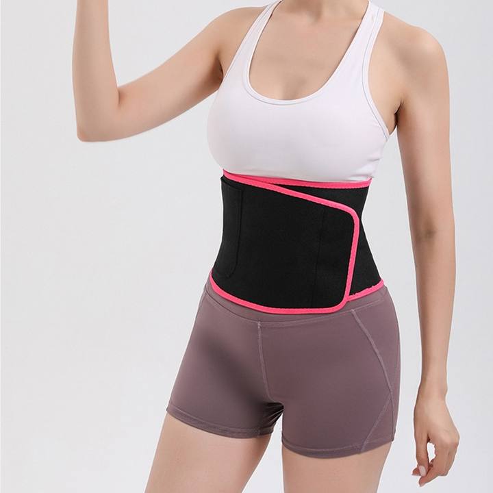 Unisex Neoprene Waist Trainer Belt  Elastic Fabric Waist Trimmer with silver coated Sweat Lining For Body Slimming