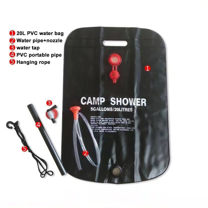 Water Bag Outdoor Camping Shower Belt Picnic Water Storage Bag Portable Travel Hiking Folding Shower Bag