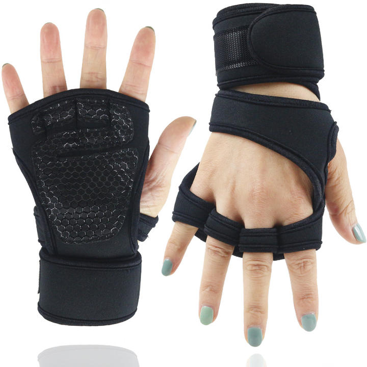 Weight Lifting Gloves half finger pull up grip Women Men Sports Body Building Gymnastics Gym Hand Palm Wrist Protector Gloves