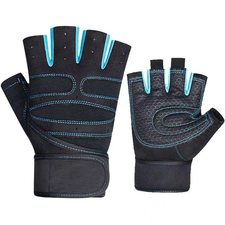 Weight Lifting Gym Workout Full Finger with Wrist Wrap non-skid sports fitness gloves for woman and man Export Manufacturing