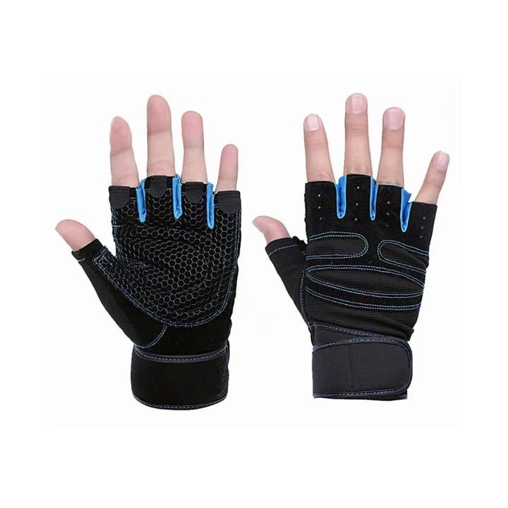 Weight Lifting Gym Workout Full Finger with Wrist Wrap non-skid sports fitness gloves for woman and man Export Manufacturing