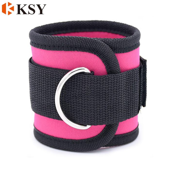 Weight Lifting Padded Ankle Strap Ankle Protector D Ring Gym Ankle Support Strap