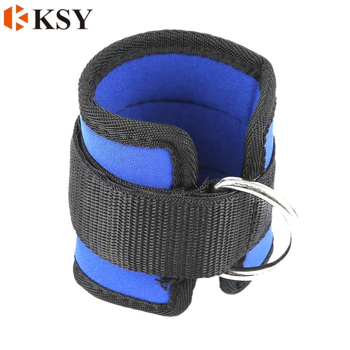 Weight Lifting Padded Ankle Strap Ankle Protector D Ring Gym Ankle Support Strap