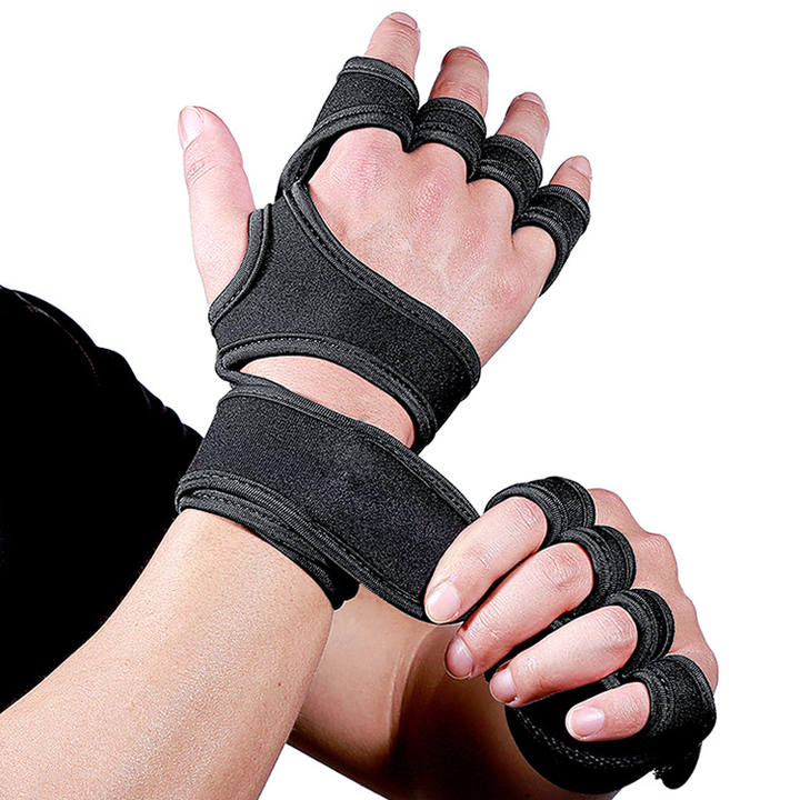 Weight Lifting Training Gloves Women Men Fitness Sports Body Building Gymnastics Grips Gym Hand Palm Protector Gloves