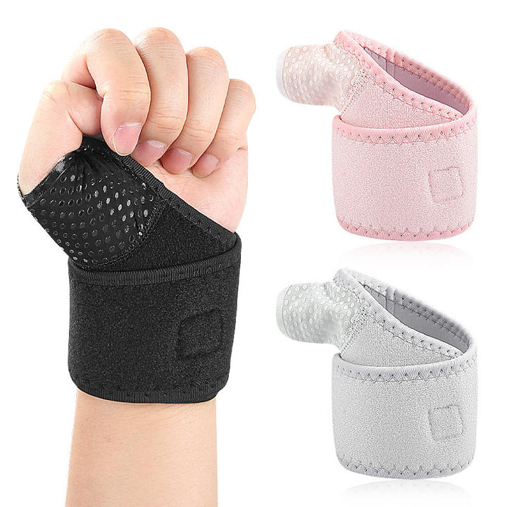 Weight lifting basketball diving material adjustable wrist pressure hand protection