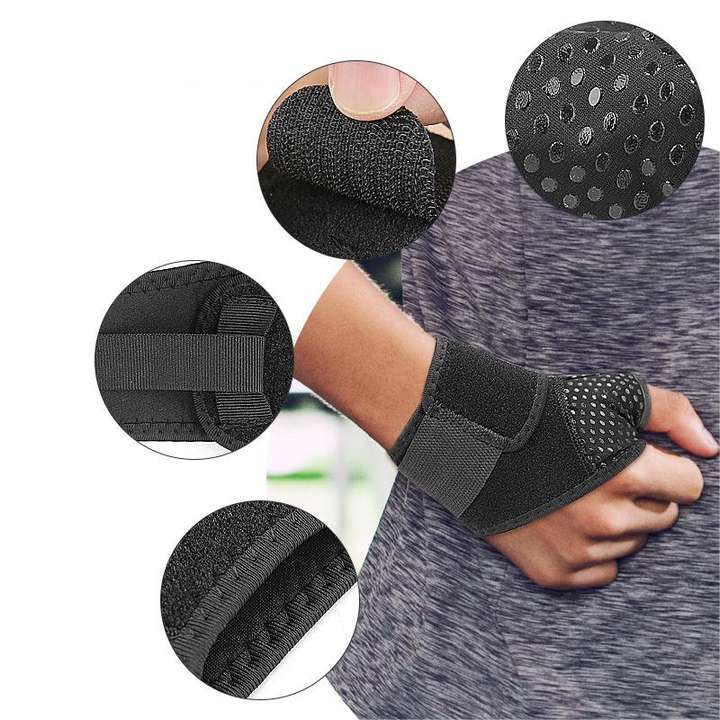 Weight lifting basketball diving material adjustable wrist pressure hand protection