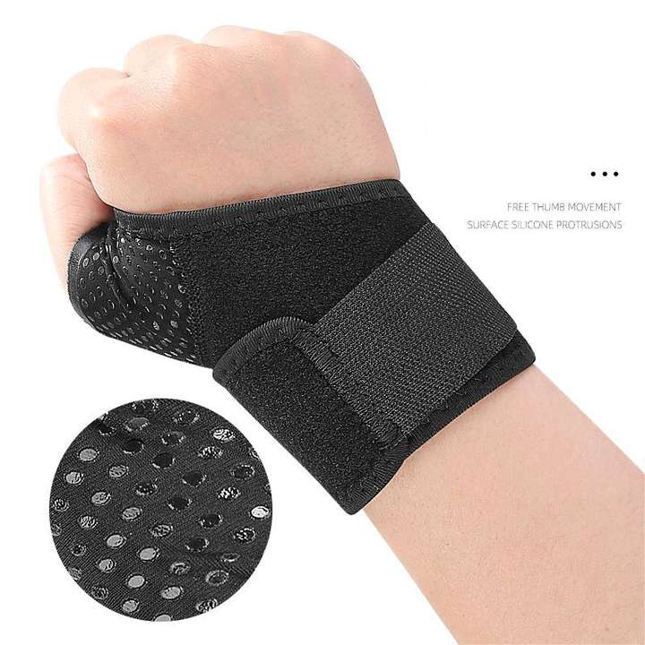 Weight lifting basketball diving material adjustable wrist pressure hand protection