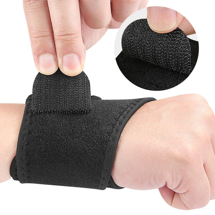 Weight lifting basketball diving material adjustable wrist pressure hand protection