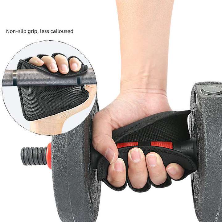 Weight lifting pull-up non-slip horizontal bar protection square four-finger gloves