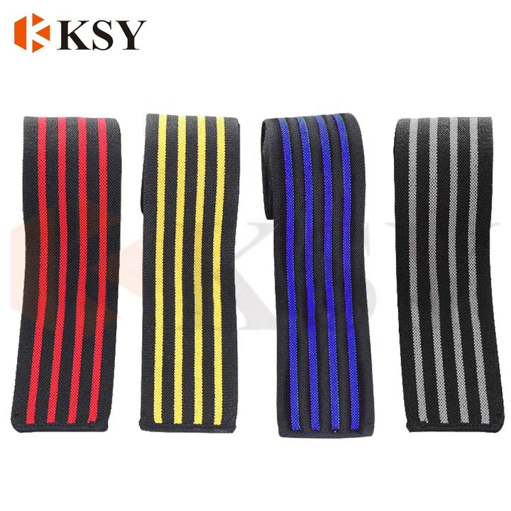 Weight lifting sports elastic Fitness knee brace strap elastic knee bandage wraps China Factory Direct