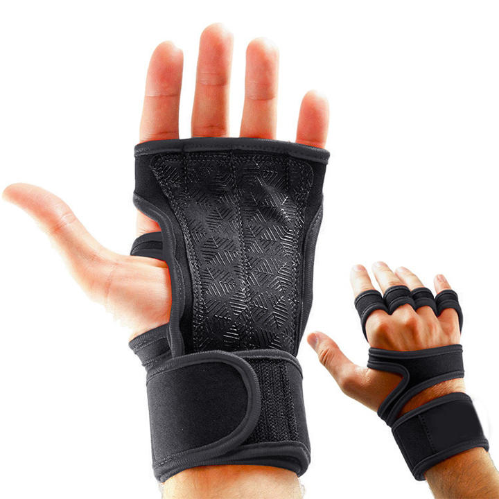 Weightlifting Training Gloves for Men Women Fitness Sports Body Building Gymnastics Gym Hand Wrist Palm Protector Gloves