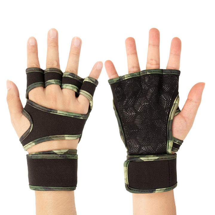 Weightlifting Training Gloves for Men Women Fitness Sports Body Building Gymnastics Gym Hand Wrist Palm Protector Gloves