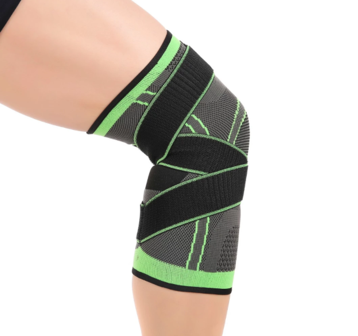 Wholesale Compression Knee Sleeve Elastic Knee Pads Spandex Knee Brace Silicon with Spring