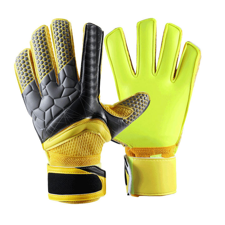 Wholesale Kids Adults Soccer Goalkeeper Goalie Gloves Professional 4mm Latex With Finger Protection