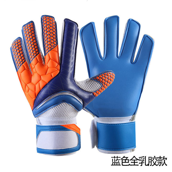 Wholesale Kids Adults Soccer Goalkeeper Goalie Gloves Professional 4mm Latex With Finger Protection