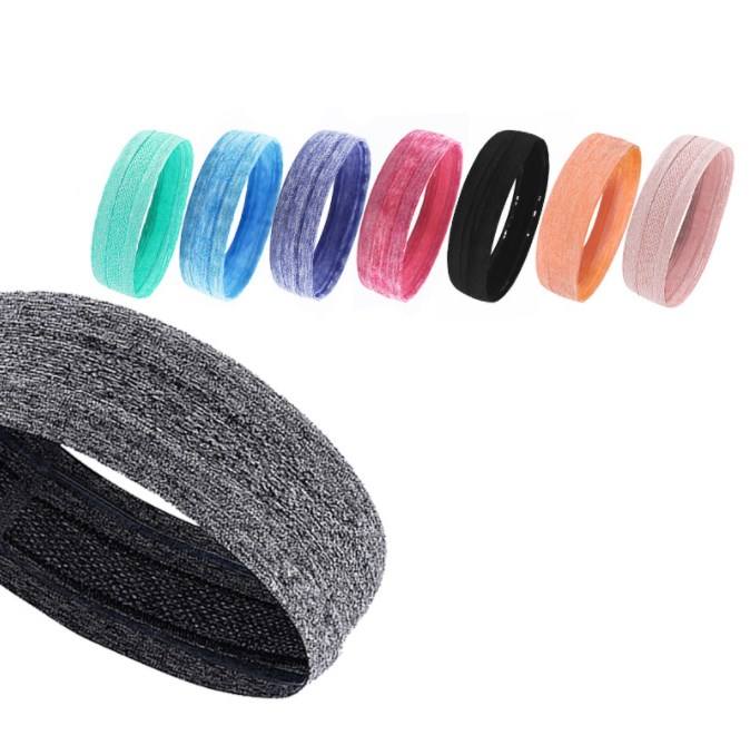 Wholesale Moisture Wicking Running Elastic Non Slip Gym  Headband Sweatband Sports Head Band for men and women