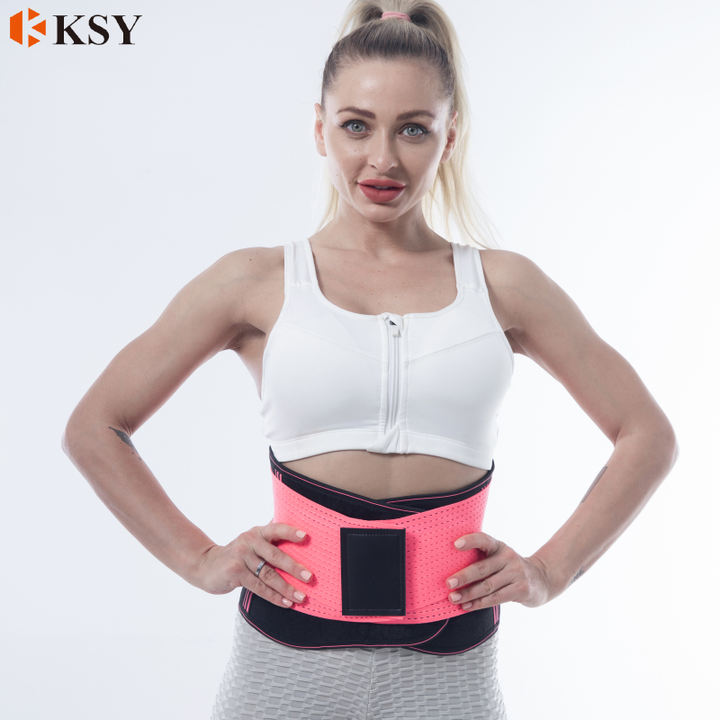 Wholesale Neoprene Sweat Waist Support Belt Back Support Waist Trainer Trimmer Belt Gym Waist Protector belt