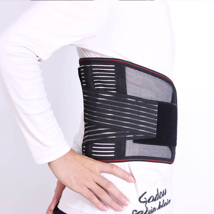 Wholesale breathable steel boned mesh back double pull lumbar support waist trainer back pain relief lumbar belt Quality Manufacturing Innovation