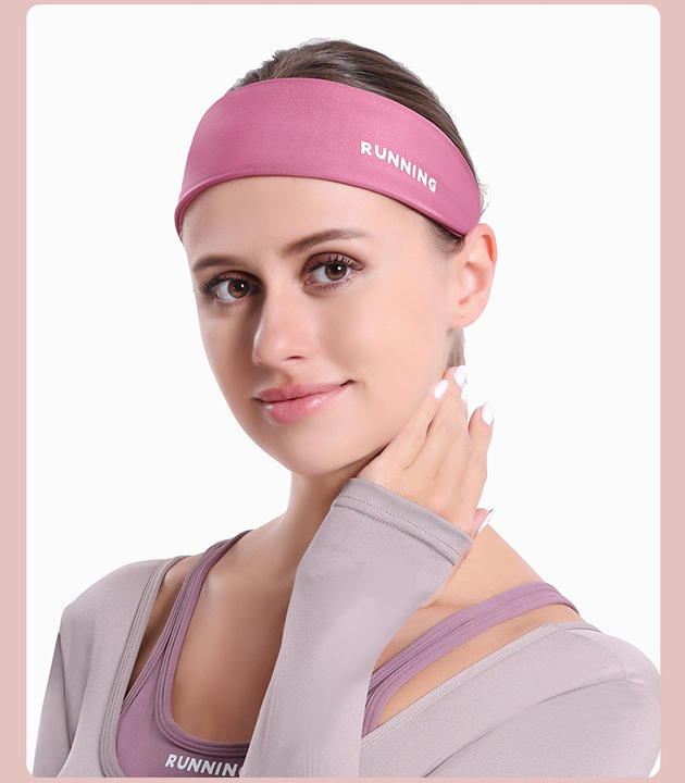 Women Men Fitness Elastic Headband  Sweat Absorption Breathable Quick Drying Outdoor Sports Running Hair Band Export Factory