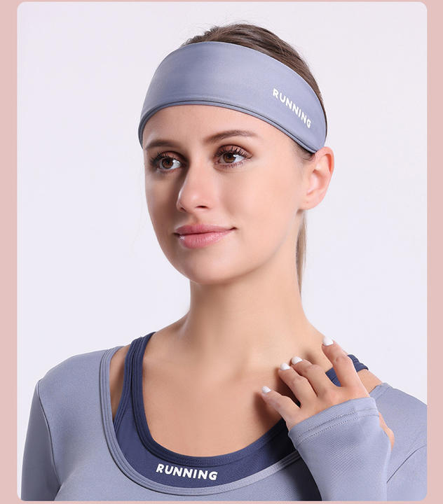 Women Men Fitness Elastic Headband  Sweat Absorption Breathable Quick Drying Outdoor Sports Running Hair Band Export Factory