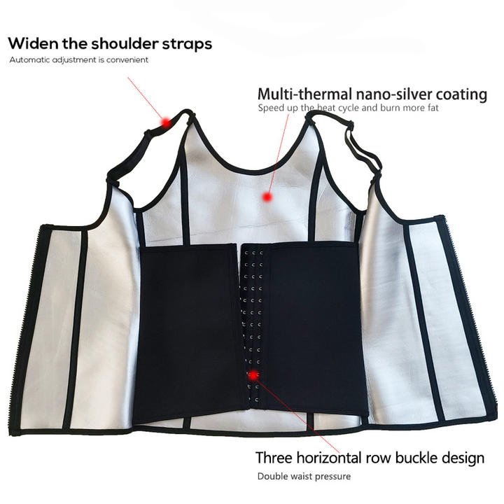 Women Sauna Shaper Vest Thermo Sweat Shapewear Tank Top Slimming Vest Waist Trainer Corset Gym Fitness Hot Workout Zipper Shirt Wholesale Distribution Distributor