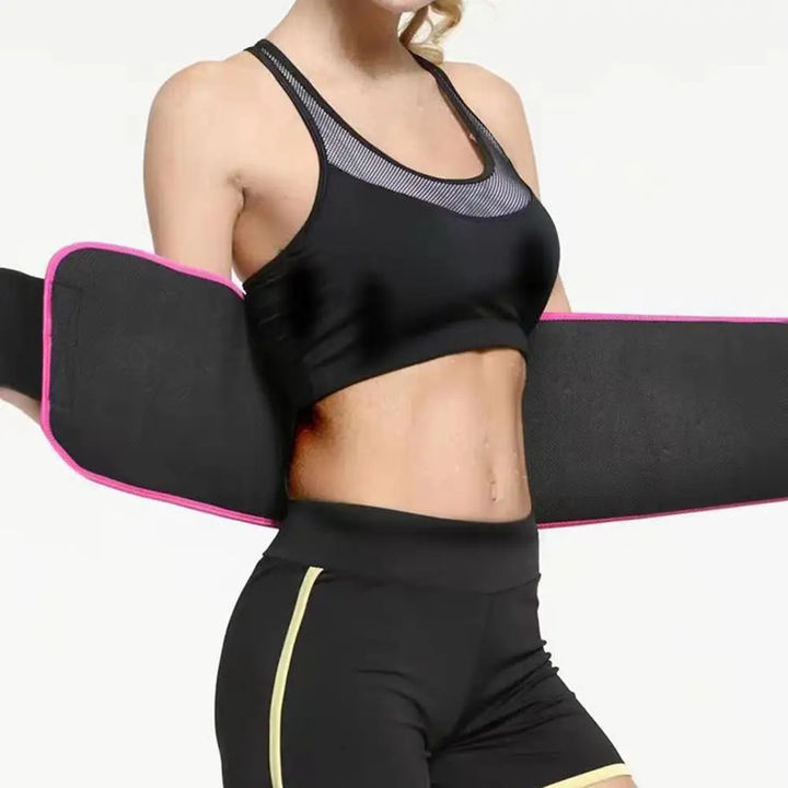 Women Slimming Belt Gym Fitness Corset Waist Support Adjustable Sweat Waist Trimmer Trainer Body Shaper Lumbar Belt with Pocket Factory Wholesale Export