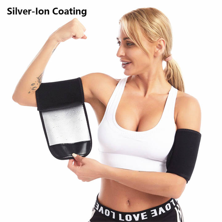 Women Workout Slimming Arm Trimmer Hot Sweat Sauna Effect Compression Top Upper Arm Band Wrap Sleeve Shapers Fat Burner Slimmer