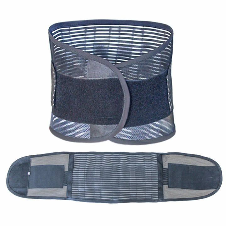 Women compression back support braces belt with pump for lower back pain