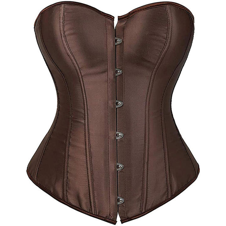 Women's Gothic Corset and Bustier Sexy Burlesque Satin Body Shaper Waist Cincher Lingerie Bridal Victorian Costume Slim Corset