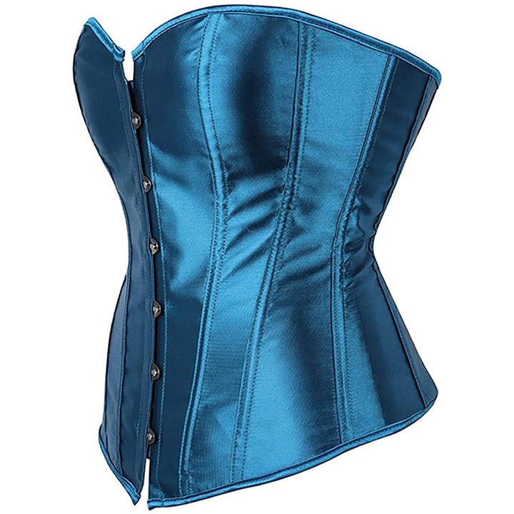 Women's Gothic Corset and Bustier Sexy Burlesque Satin Body Shaper Waist Cincher Lingerie Bridal Victorian Costume Slim Corset