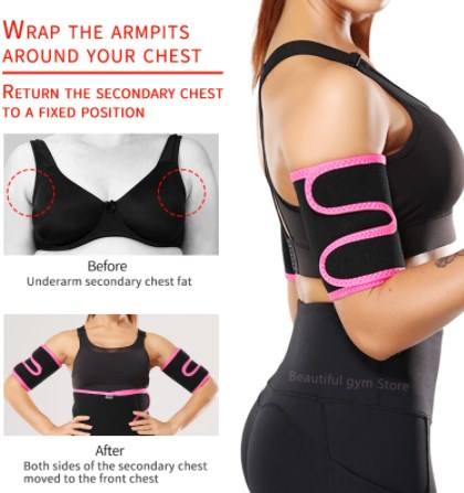 Workout Arm and Thigh Trimmer for Weight Loss Women Arms Sweat Bands Sauna Sleeve Slimming Shaper Wrap Sculpt Compression thigh