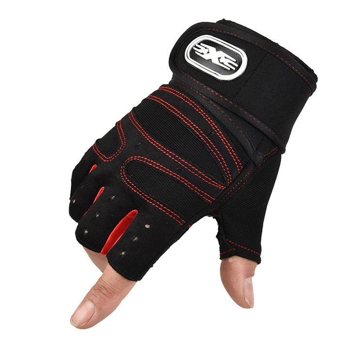 Workout gym gloves Wholesale leather half finger workout gym fitness weight lifting gloves men and women