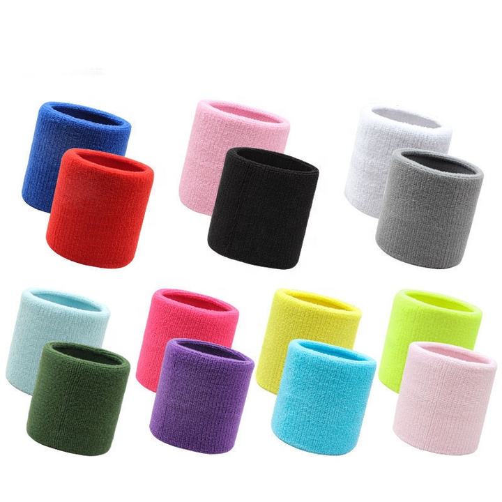 Wrist Sweatbands Breathable tennis Sports Wrist sweat bands cotton Sweatbands