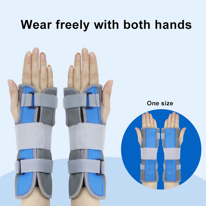 Wrist support and protection with aluminum alloy braces for wrist injury and fracture correction