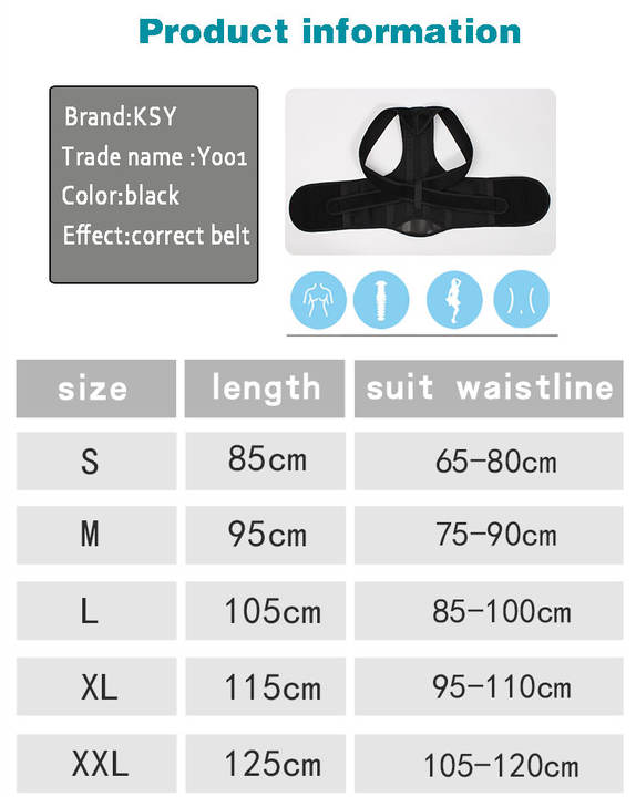 Y001 Back Clavicle Brace Adjustable Shoulder Straightener Posture Corrector