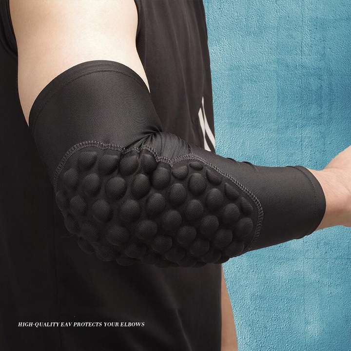 Youth Children Elbow Pads Sports Honeycomb Compression Elbow Pad Anti-Collision Arm Guard Basketball Tennis Protective Gear