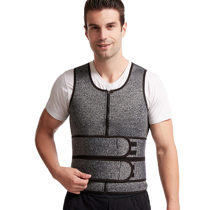 Zipper Push Up Body Shaper Corset Waist Trainer Tummy Control  Slimming Vest Neoprene Sauna Sweat Vest for women men