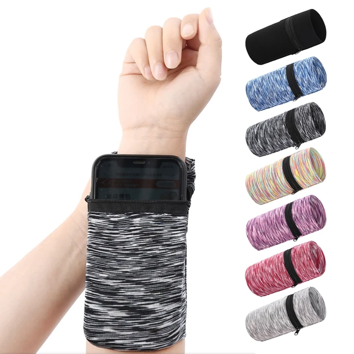 Zipper Running Bags Lightweight Wrist Wallet Pouch For Phone Key Card Sweatband Gym Fitness Sports Cycling Wristband Arm Bag