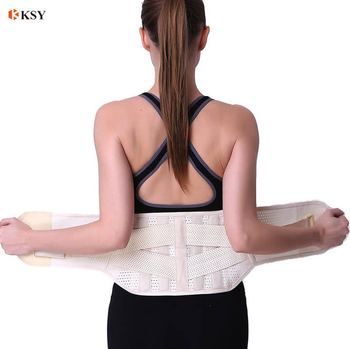 breathable mesh adjustable back waist support belt and lumbar brace belt and back support belt