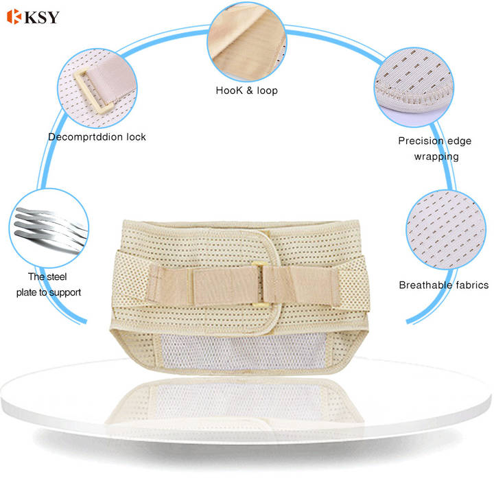 breathable mesh adjustable back waist support belt and lumbar brace belt and back support belt