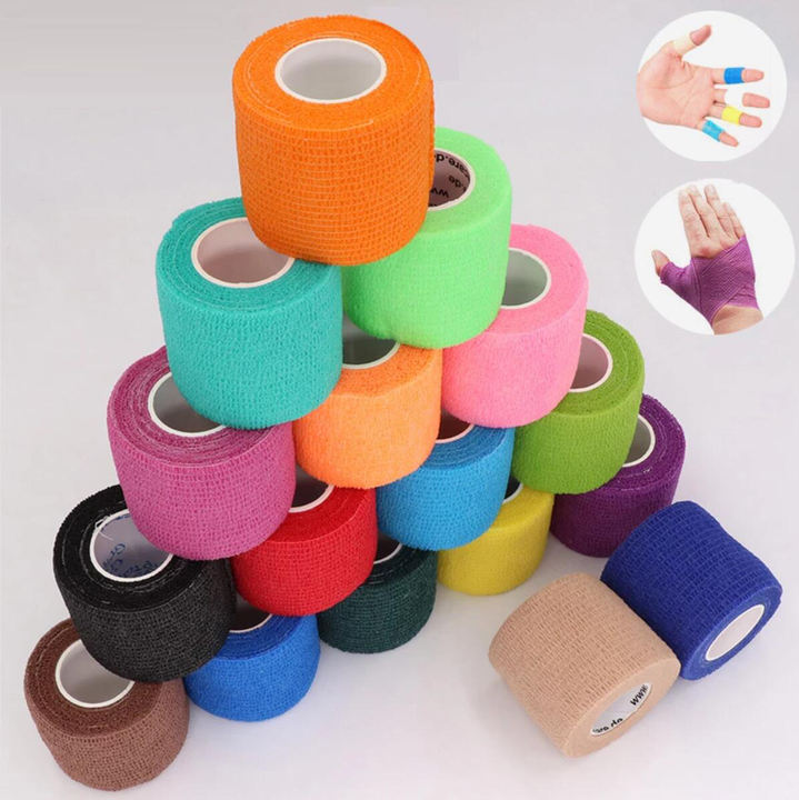 medical supplies Wholesale Sports Non-Woven Colorful Medical Pet Self-Adhesive Bandage Elastic Cohesive Bandage