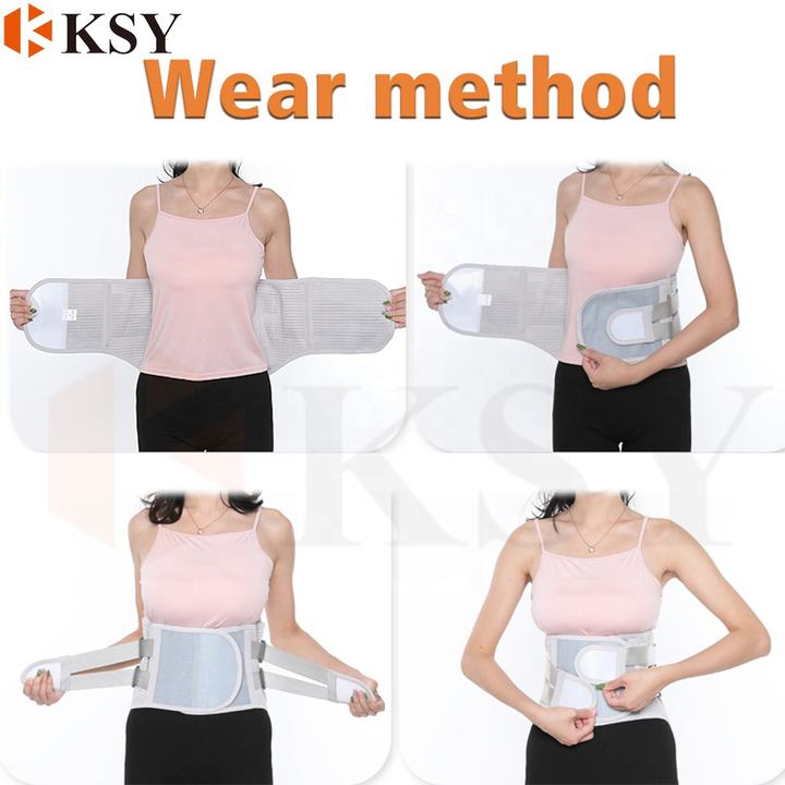 Metal panel support self heating tourmaline back brace waist support belt lumbar brace belt Bulk Pricing