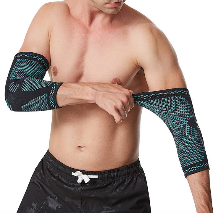 Nylon knitted breathable lightweight basketball exercise arm cover protective pad elbow compression sleeve guard brace Manufacturing and Export