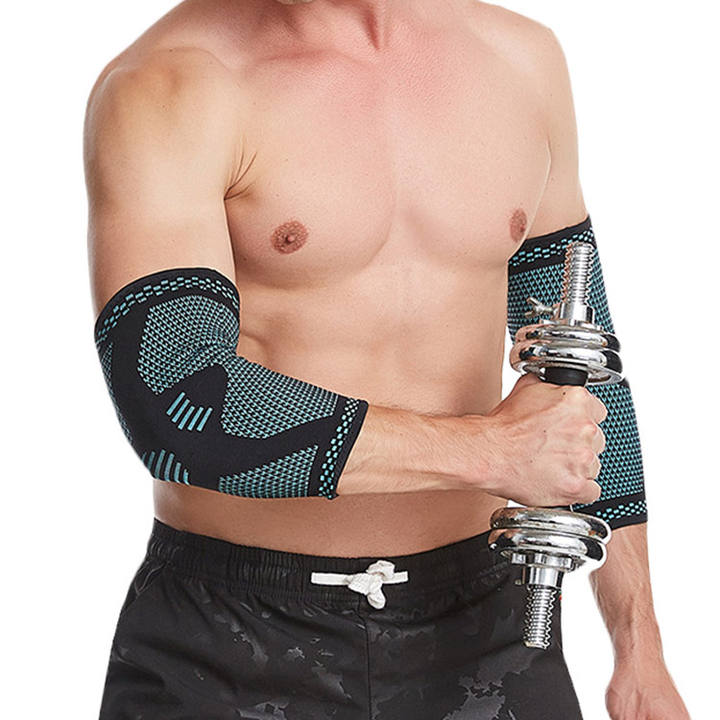 Nylon knitted breathable lightweight basketball exercise arm cover protective pad elbow compression sleeve guard brace Manufacturing and Export