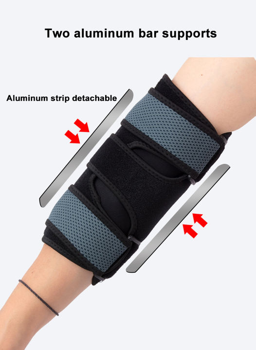 Outdoor sports Elbow Pads With Steel Plate Support Breathable Adjustable Elbow Protector Manufacturing & Supply Trade